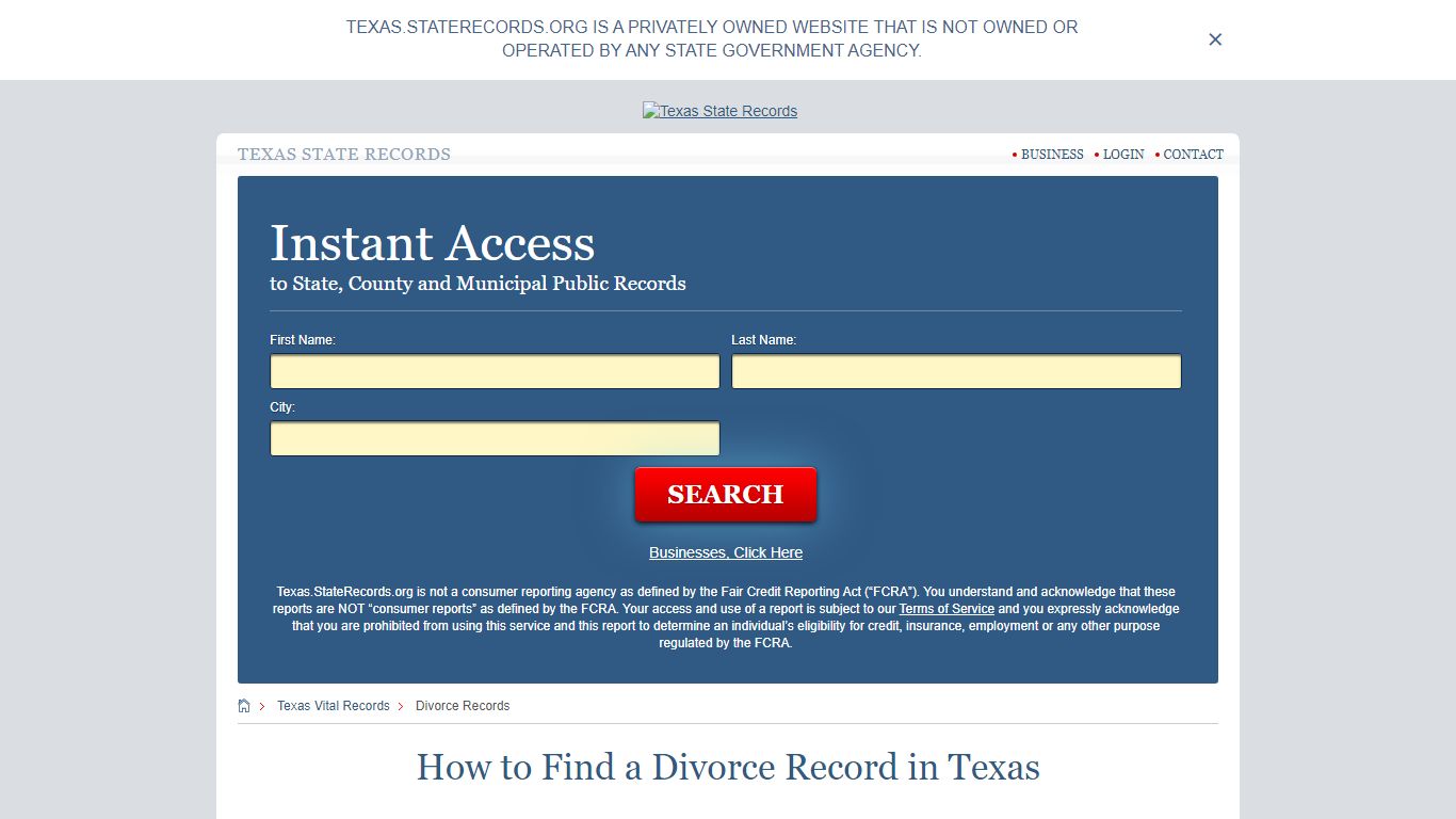 How to Find a Divorce Record in Texas